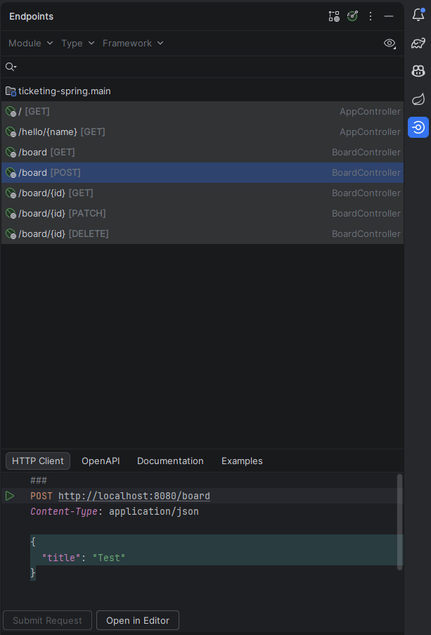 IntelliJ REST Client